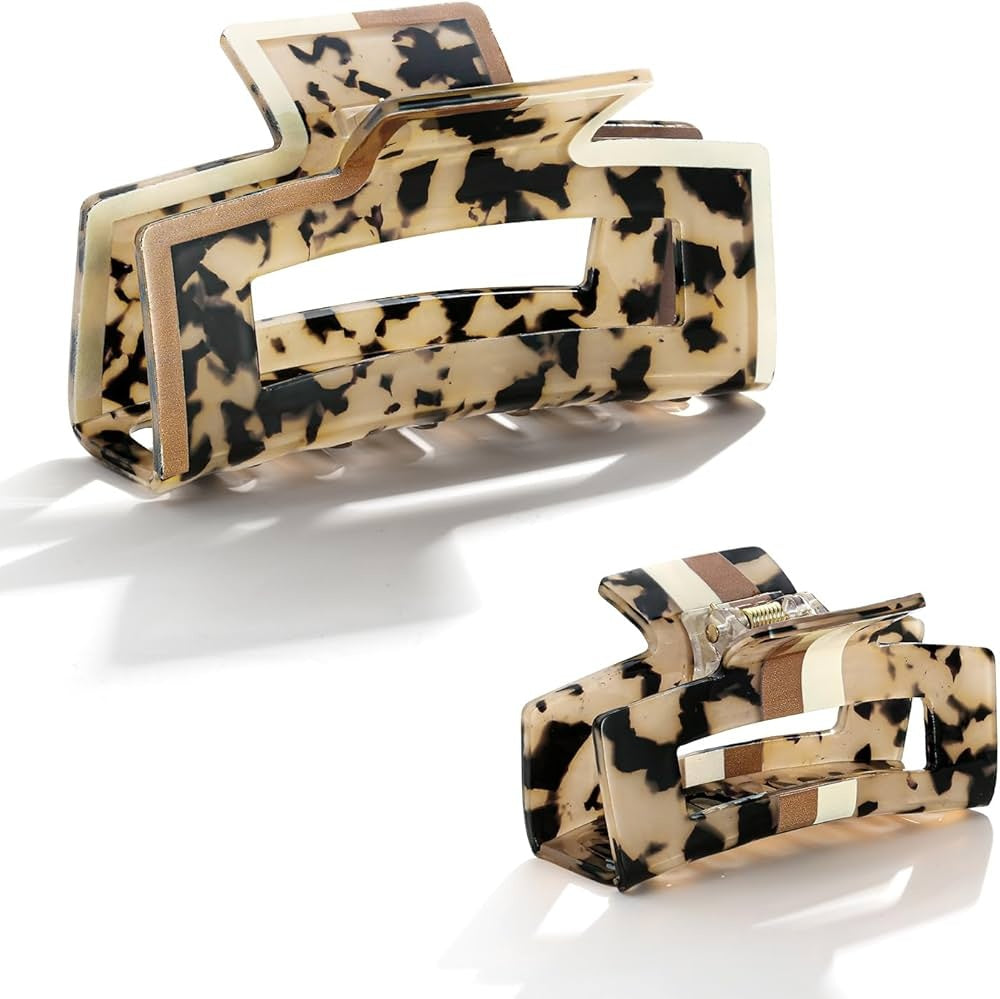 Set 12 Clame Par Acrilice Premium , Culori Diferite, Design Tortoise Marble