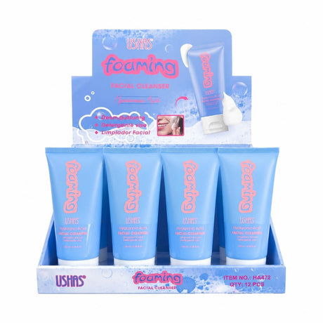 Set 12 Cleanser Demachiant Facial Spumă cu Acid Hialuronic USHAS 120 ml