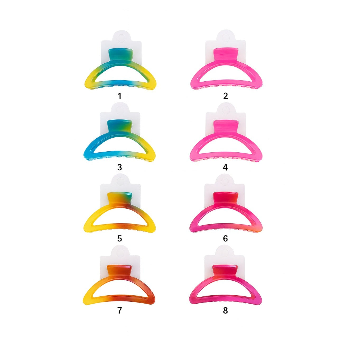 Set 12 Cleme Par 10cm Gradient , Accesorii Colorate si Rezistente pentru Par