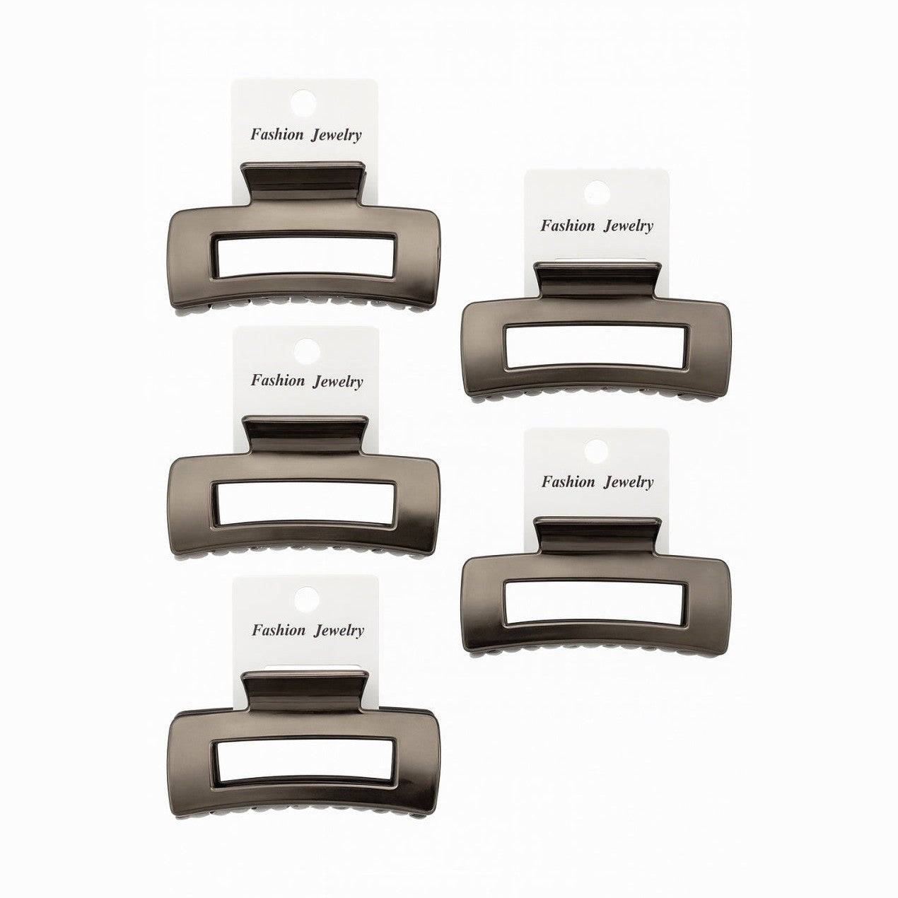 Set 12 Cleme Par 11cm Gunmetal , Accesorii Metalizate Rezistente pentru Coafuri