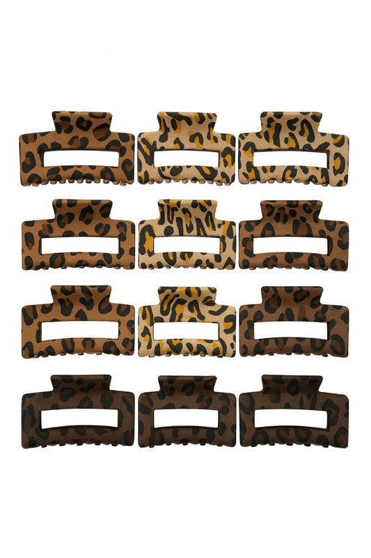 Set 12 Cleme Par 11cm Leopard , Accesorii Matte Animal Print Rezistente