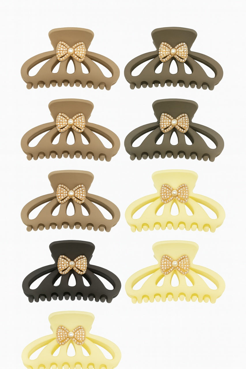 Set 12 Cleme Par 13cm cu Fundita Stralucitoare , Accesorii Elegante Matte