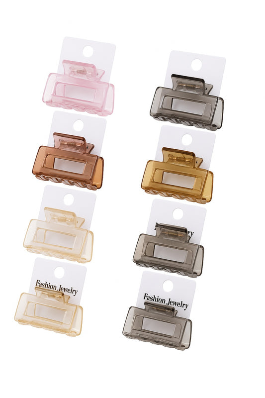 Set 12 Cleme Par 5cm Pastel Transparent , Accesorii Rezistente pentru Coafuri