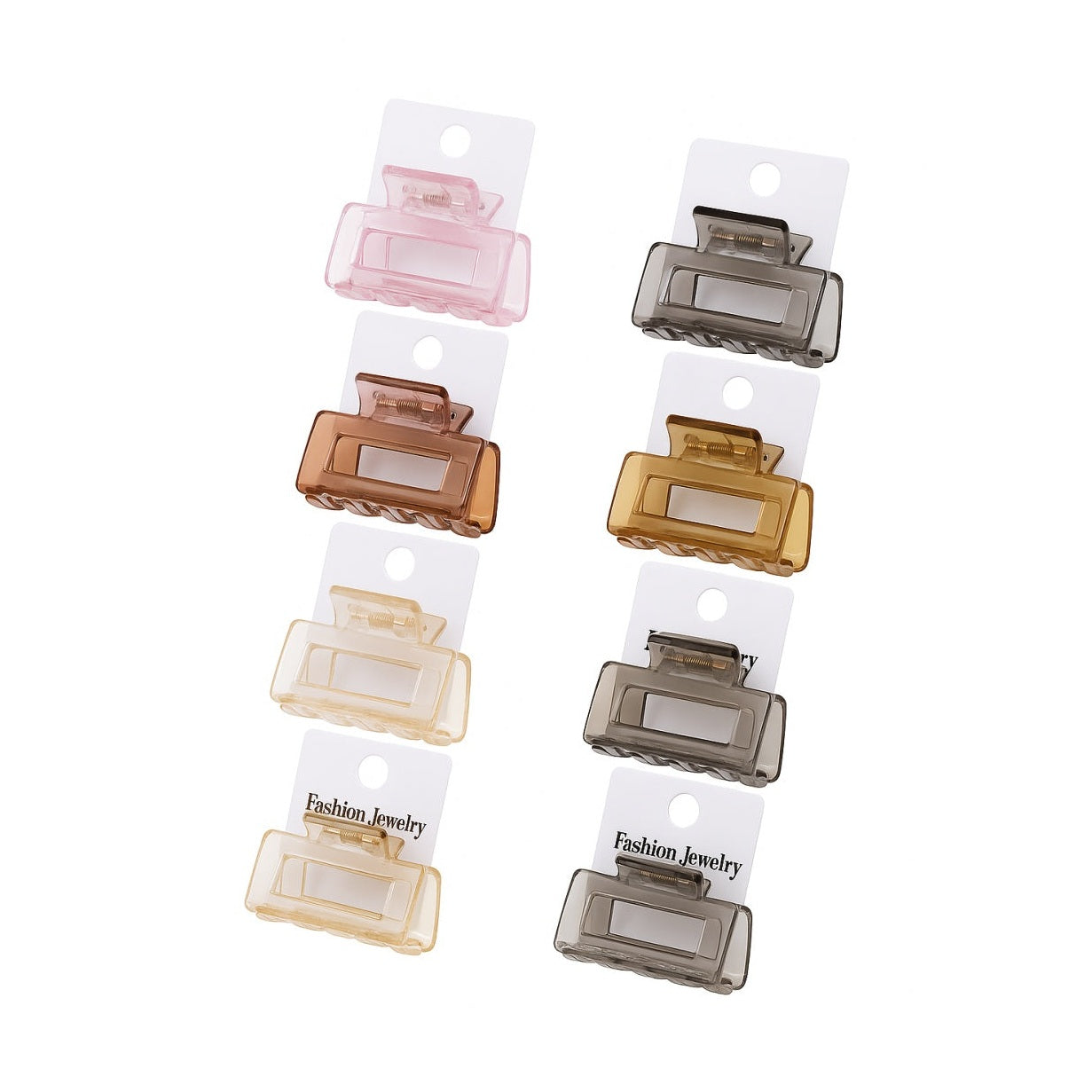 Set 12 Cleme Par 5cm Pastel Transparent , Accesorii Rezistente pentru Coafuri