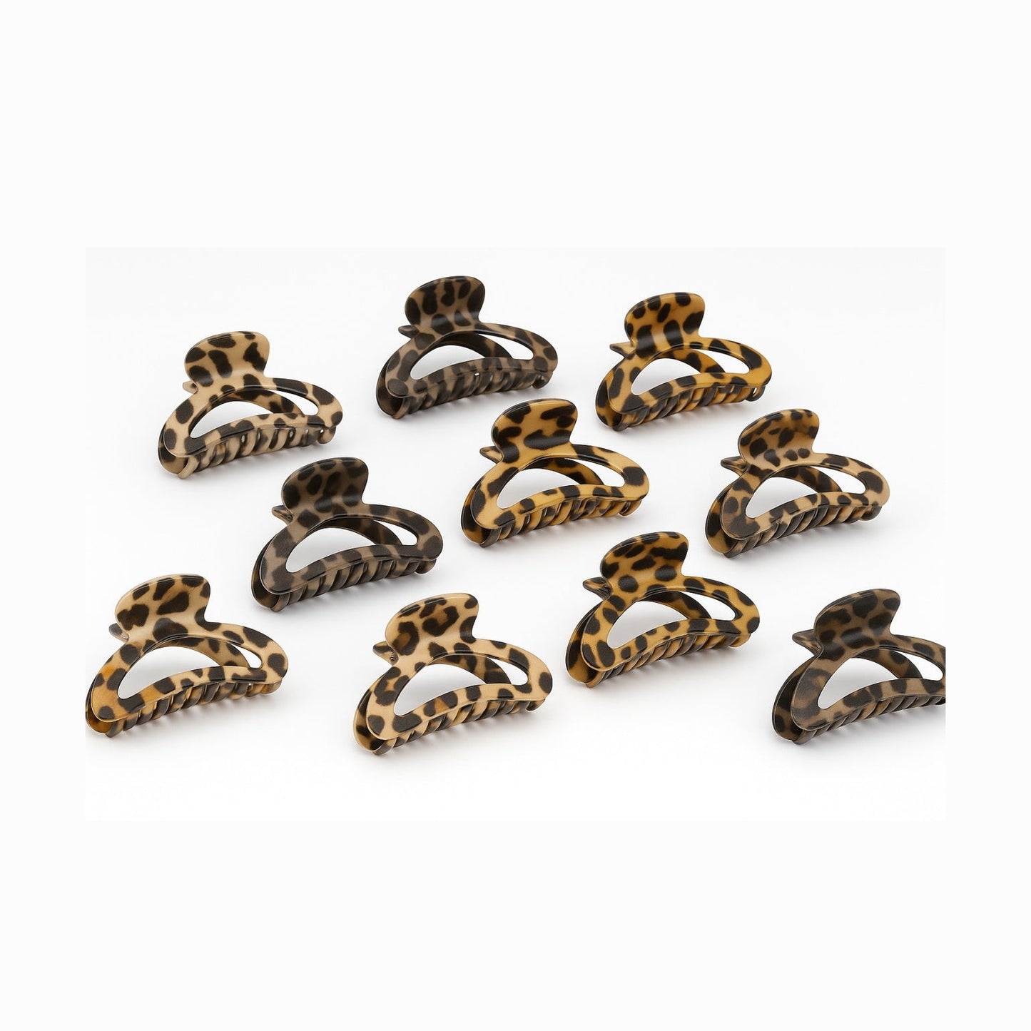 Set 12 Cleme Par 9cm Imprimeu Leopard , Accesorii Fashion Animal Print
