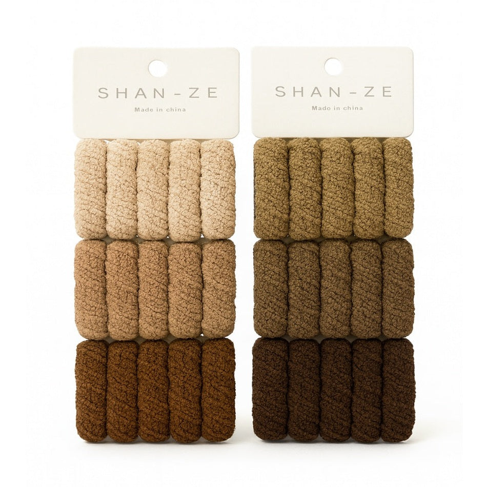Set 12 elastice groase par, culori naturale, 2 elastice pe card, rezistente