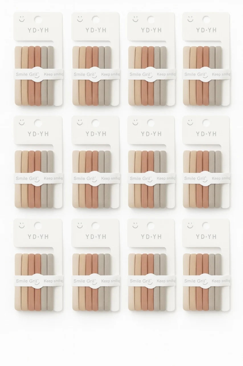Set 12 elastice par nud, rezistente, 6 elastice pe card, pentru uz zilnic