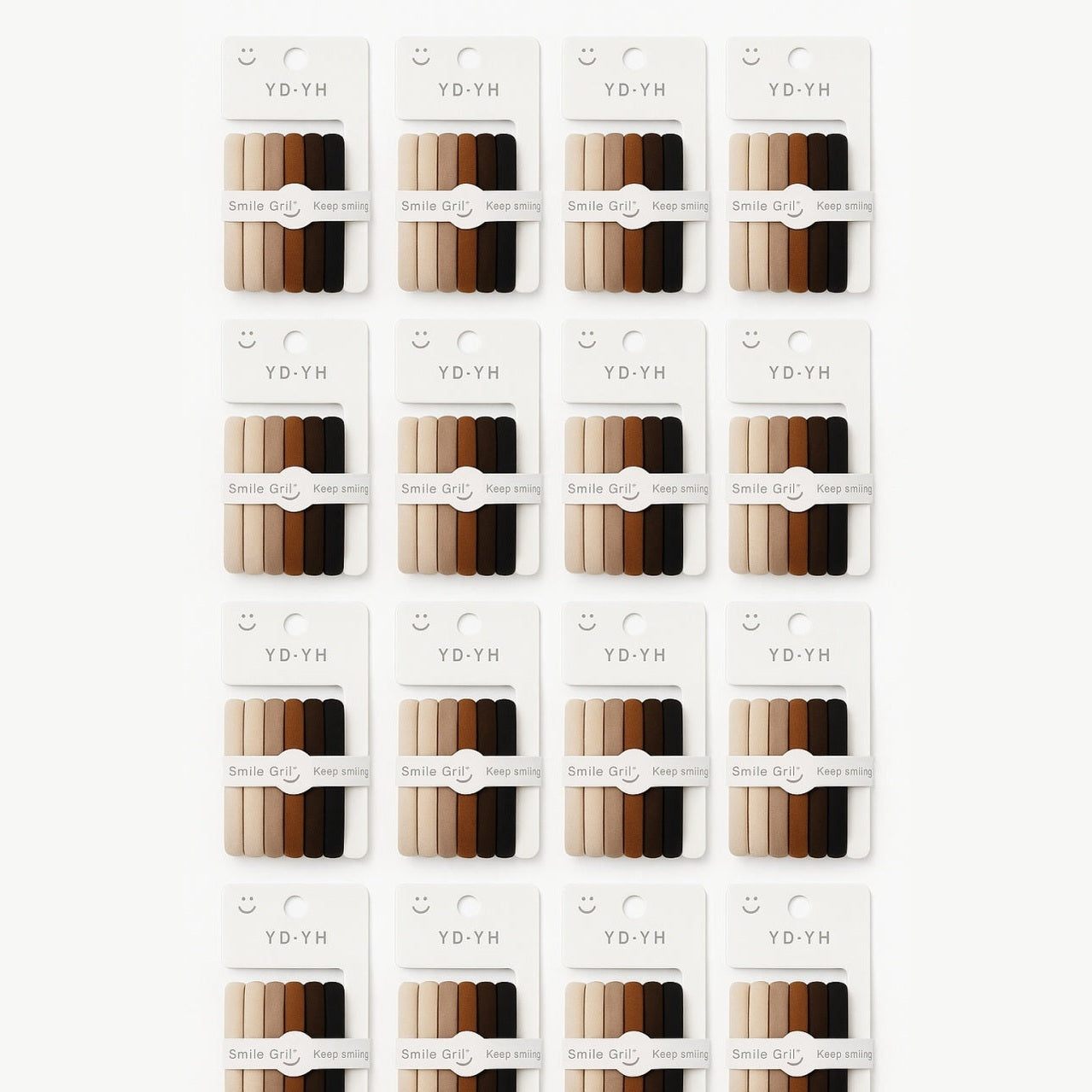 Set 12 elastice par nude si negru, 6 pe card, rezistente, pentru uz zilnic