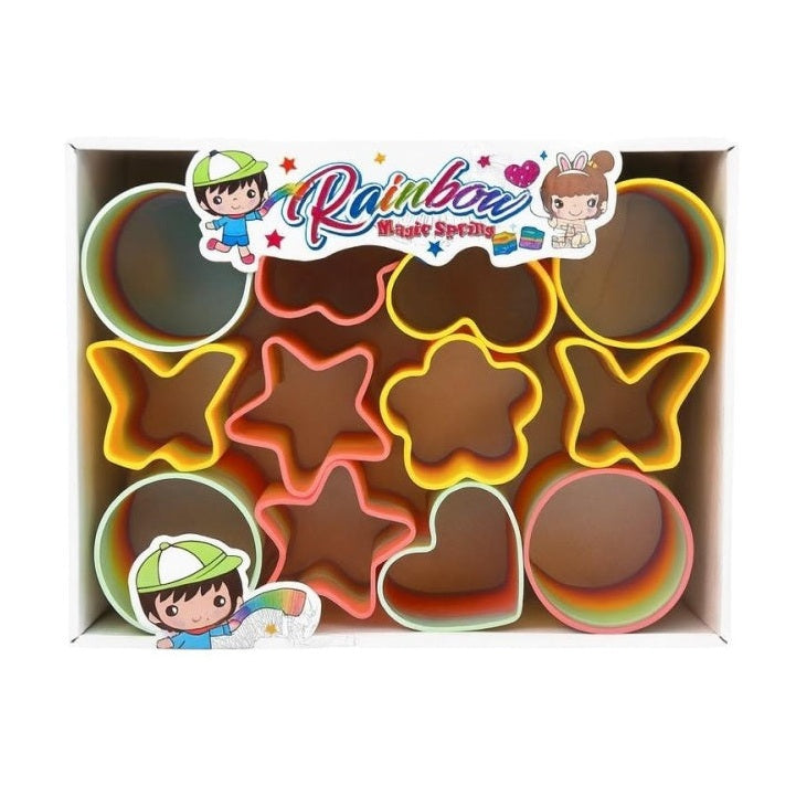 Set 12 Forme Rainbow Magic pentru Joaca Creativa , Inimi Stele Flori