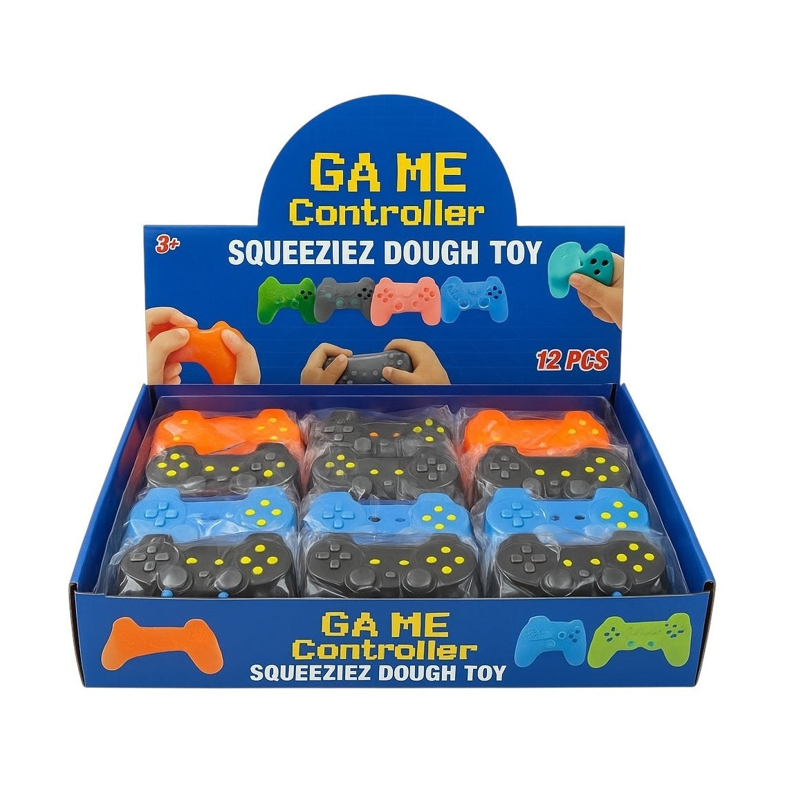 Set 12 Jucarii Squishy Antistres Controller, Moale si Elastica, Diverse Culori
