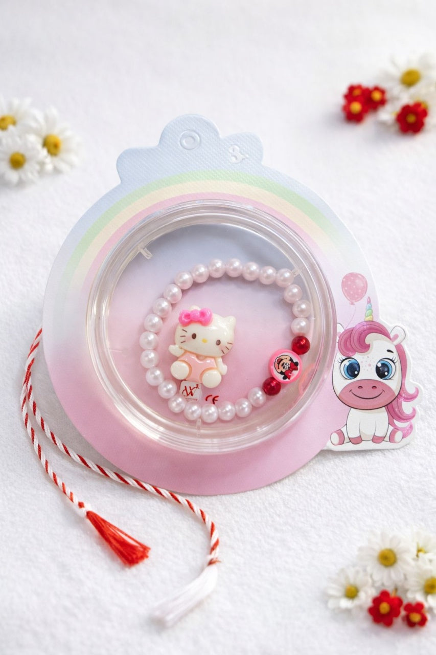 Set 12 martisoare pentru fetite cu bratara si brosa figurine vesele 25x20 cm