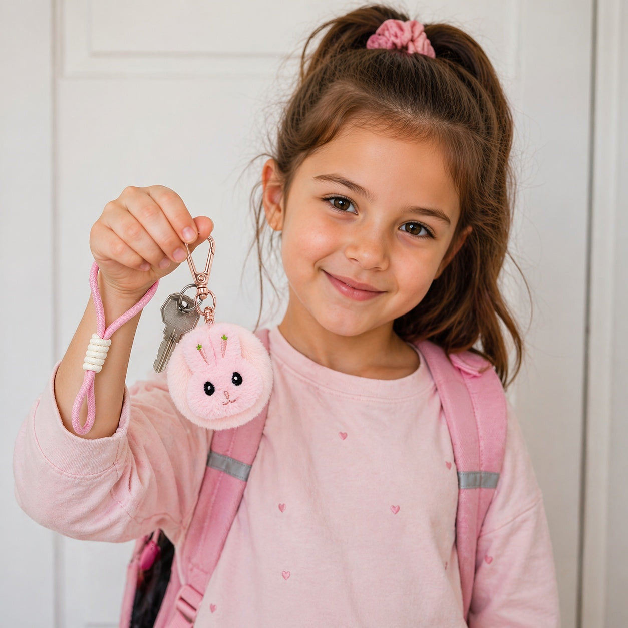 Set 12 oglinzi de plus 8 cm, breloc pufos modele adorabile