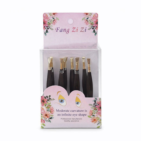 Set 12 pensete cosmetice profesionale pentru sprancene, metalice, varf drept
