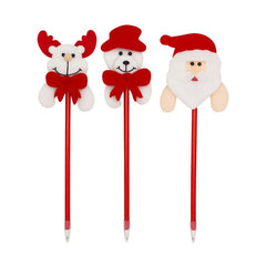 Set 12 pixuri Craciun cu figurine ren, urs polar si Mos Craciun