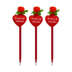 Set 12 pixuri Craciun cu inima, trandafir si lumini LED
