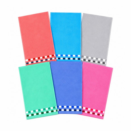 Set 12 Prosoape de Baie 50x100 cm din Microfibră, Multicolore, Moi și Super Absorbante,