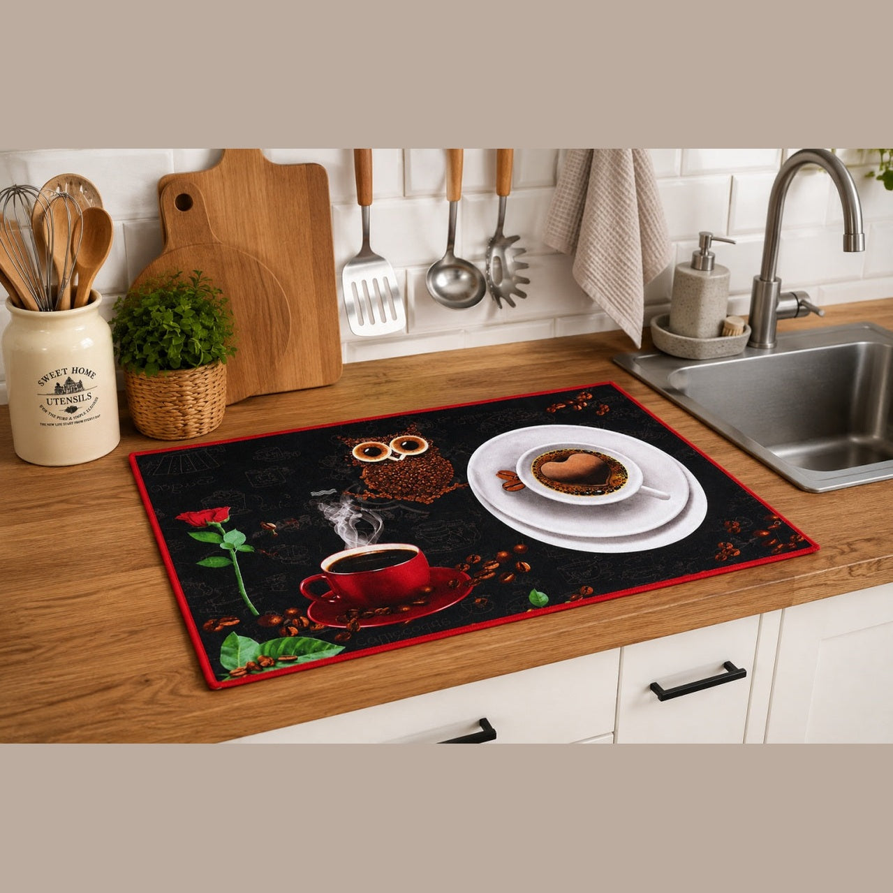 Set 12 Prosoape de Bucătărie 40x60 cm – Diferite modele, Poliester cu Bumbac, Absorbante