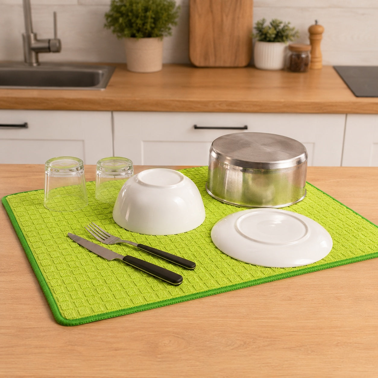 Set 12 Prosoape de Bucătărie pentru Vase 38x51 cm – Covorașe Absorbante, Culori Diverse