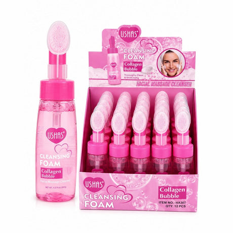 Set 12 Spuma de Curățare pentru Ten Ushas Collagen Bubble 240g – Cu Extract de Struguri