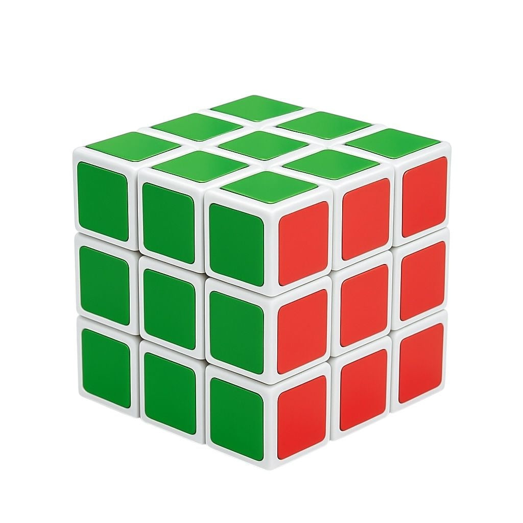 Set 2 Cuburi in Cutie Stil Carte, Puzzle 3x3, Joc Logic pentru Copii si Adulti