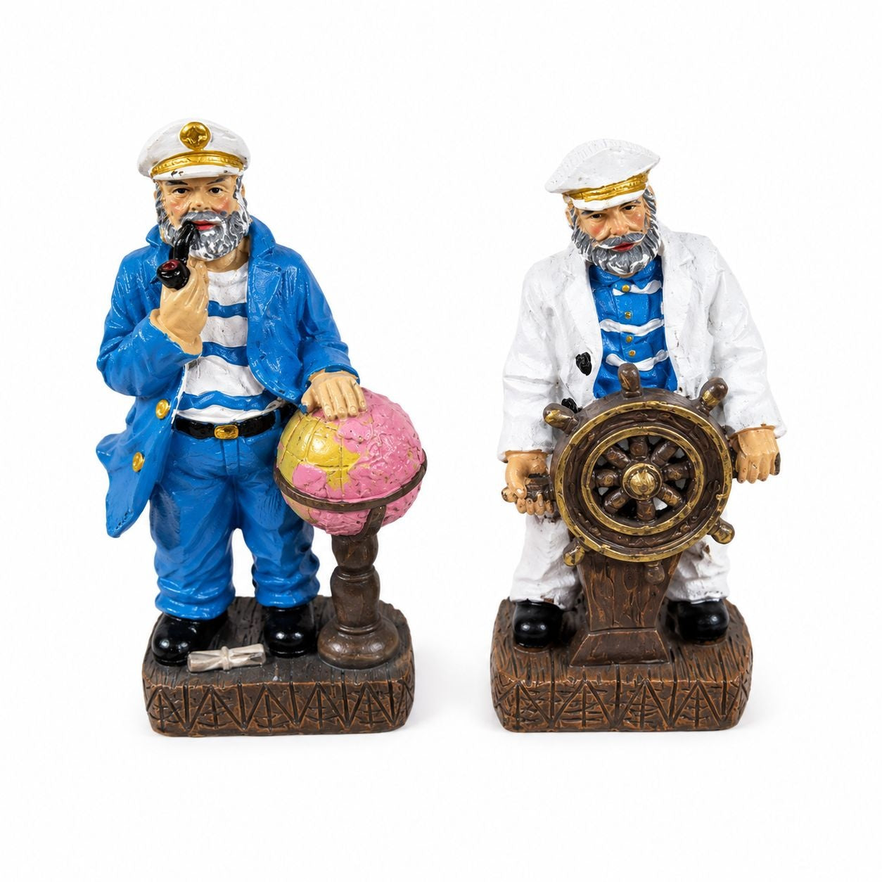 Set 2 Figurine Căpitani de Navă – Suvenir Nautic Decorativ cu Tematică Marină