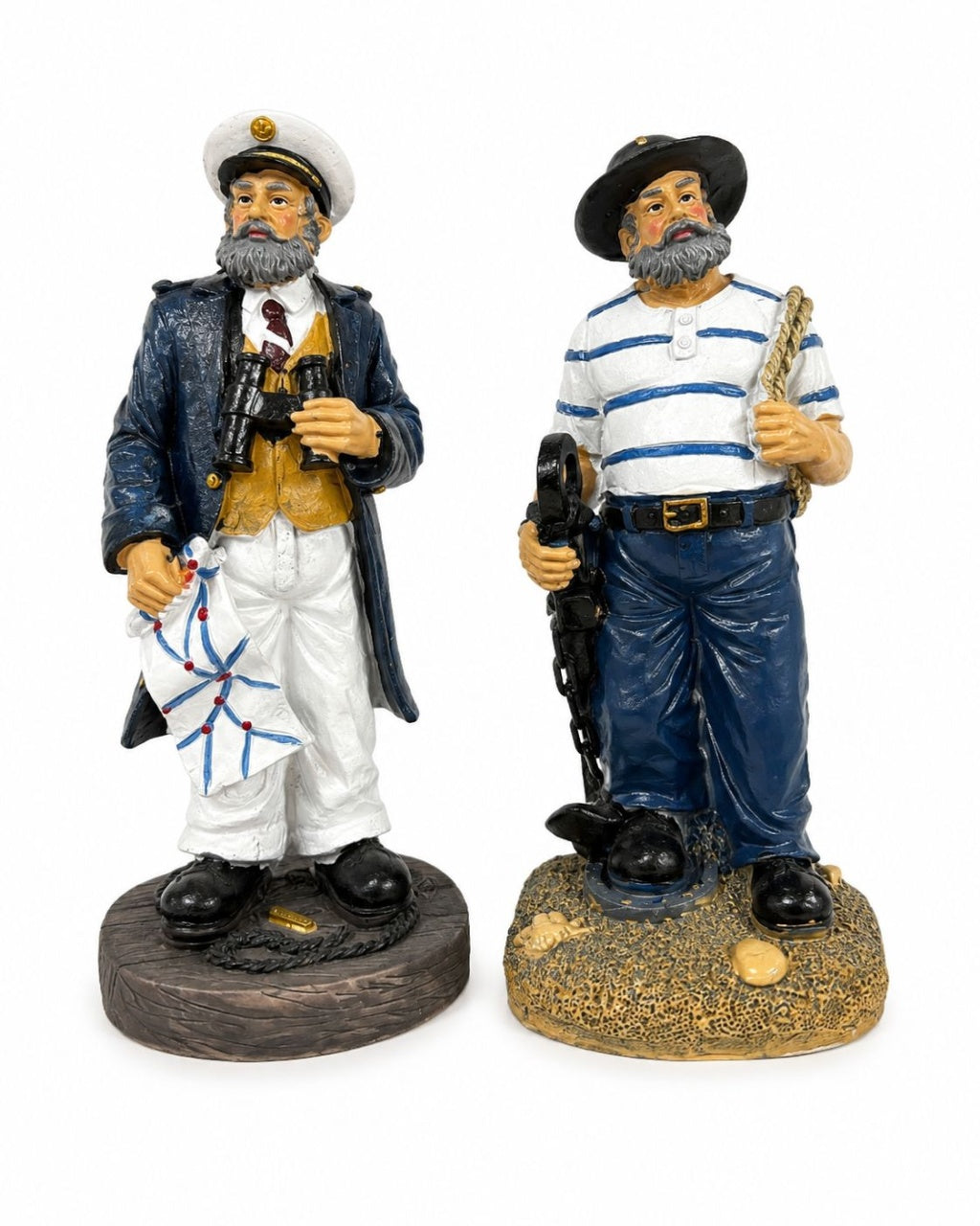 Set 2 Figurine Marinari Decorativi – Suveniruri Nautice cu Căpitan și Marinar