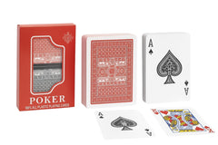 Set 2 Pachete Carti de Joc Poker Premium 100% Plastic, Rosu si Negru