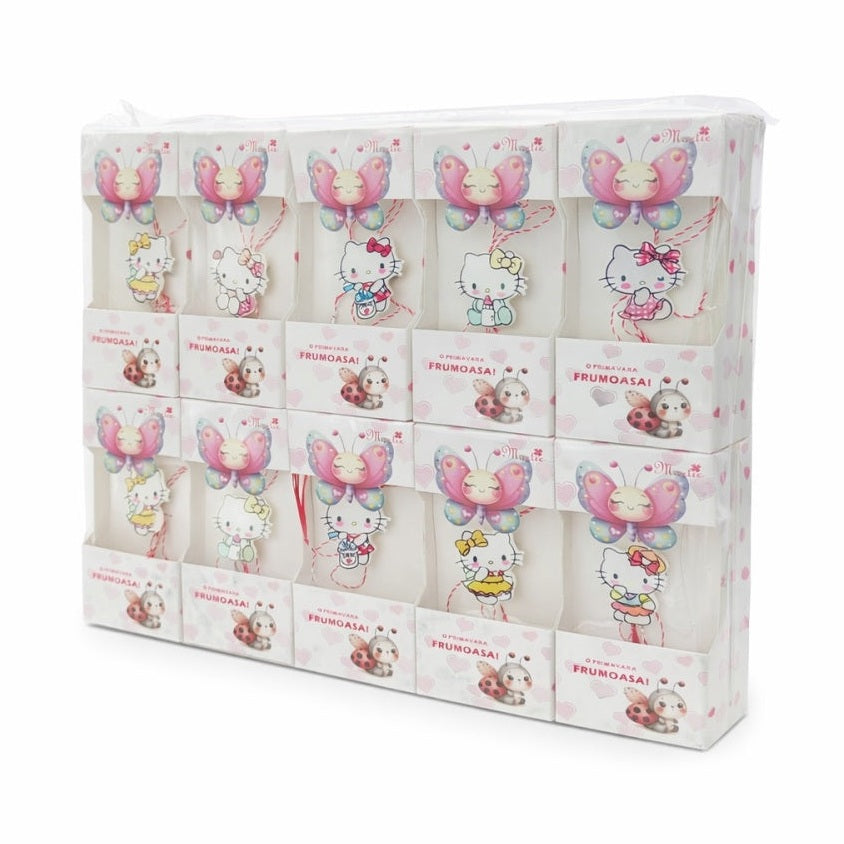 Set 20 Martisoare pentru Copii cu Snur Traditional, Ambalaj Cadou 10x2x5 cm