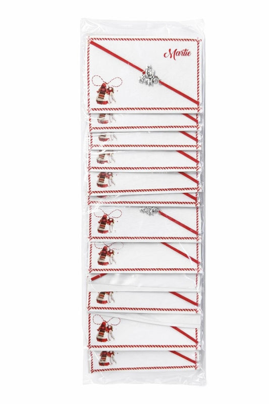Set 24 bratari martisor 8x5 cm snur rosu cu charm figurina cosar, cadou primavara