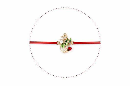 Set 24 Bratari Martisor cu Cosulet Auriu, Ghiocei si Buburuza, Snur Rosu Elastic