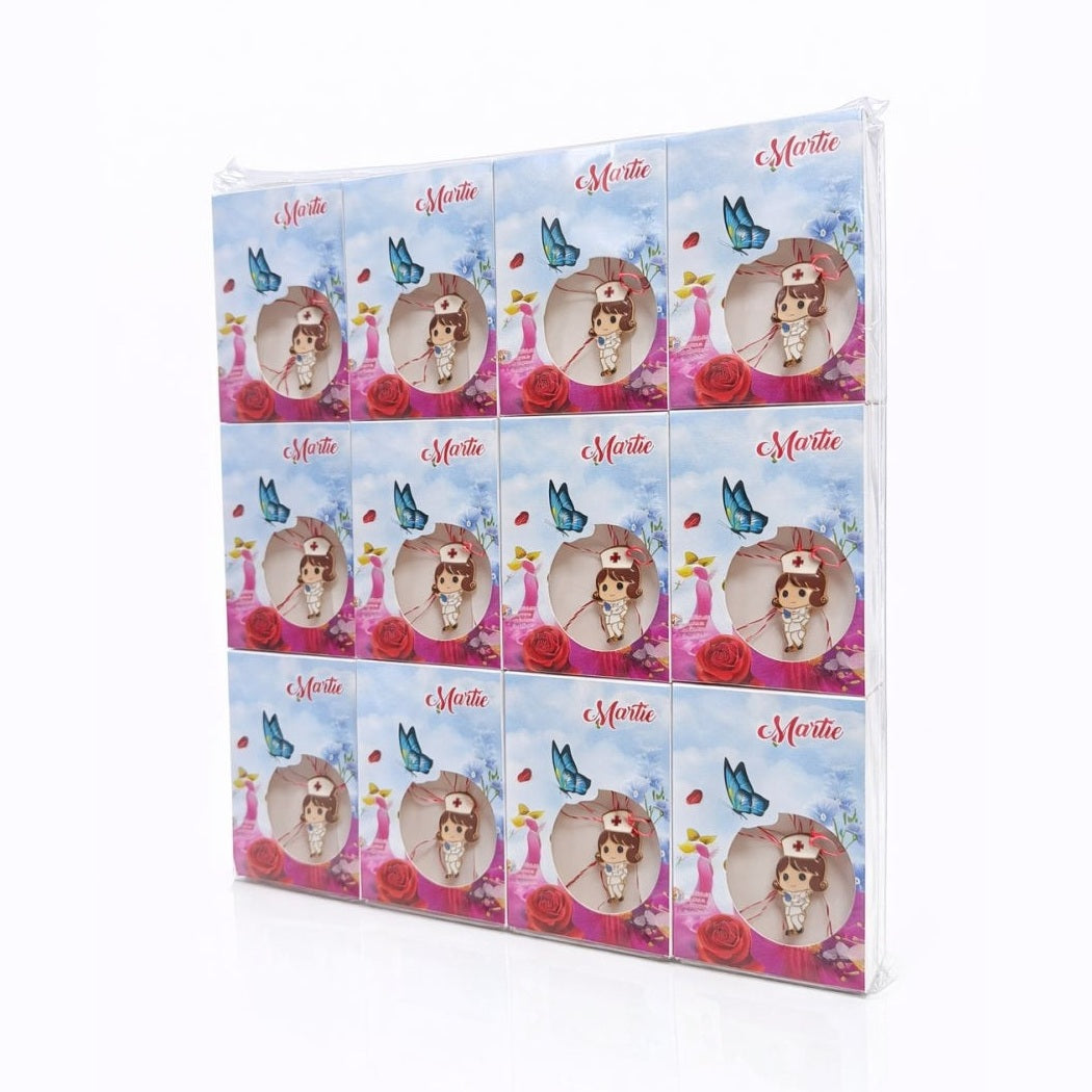 Set 24 Brose Martisor, 7x9 cm, Medic, Cadou 1 Martie personal medical