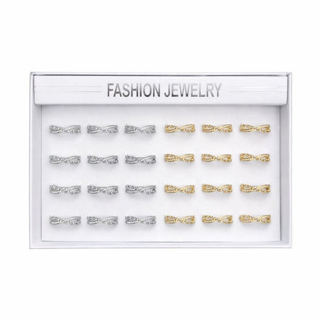 Set 24 inele dama elegante tip infinit cu pietre, auriu si argintiu, reglabile ROXE