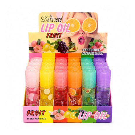 Set 24 Ulei de Buze cu Arome de Fructe – Lip Oil Fruit Hidratant și Catifelant