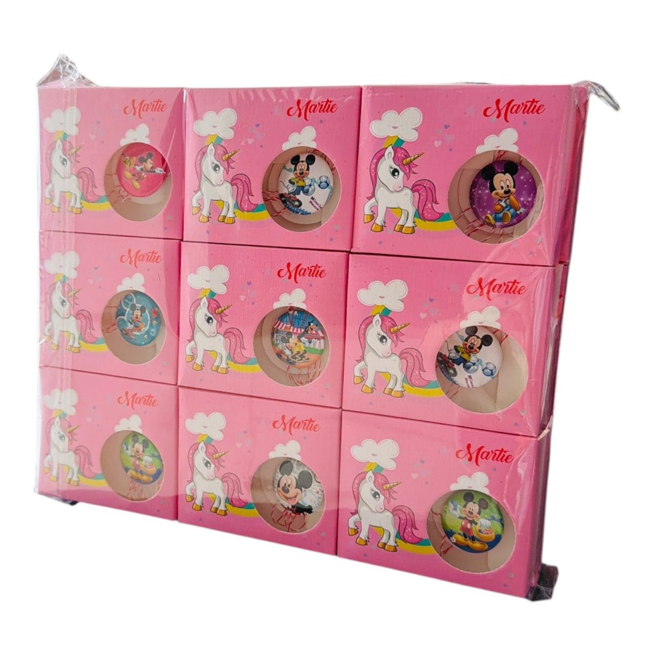 Set 27 Insigne Martisor pentru Copii in Cutie Decorativa, Modele Vesele, Cadou 1 Martie