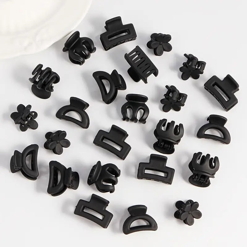 Set 30 Seturi Clamute Par Negre Mini , 6 Buc pe Set, Modele Mix Accesorii