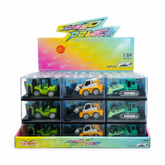 Set 36 Mașinuță metalică die-cast NewQida 1:64, material aliaj, diverse culori