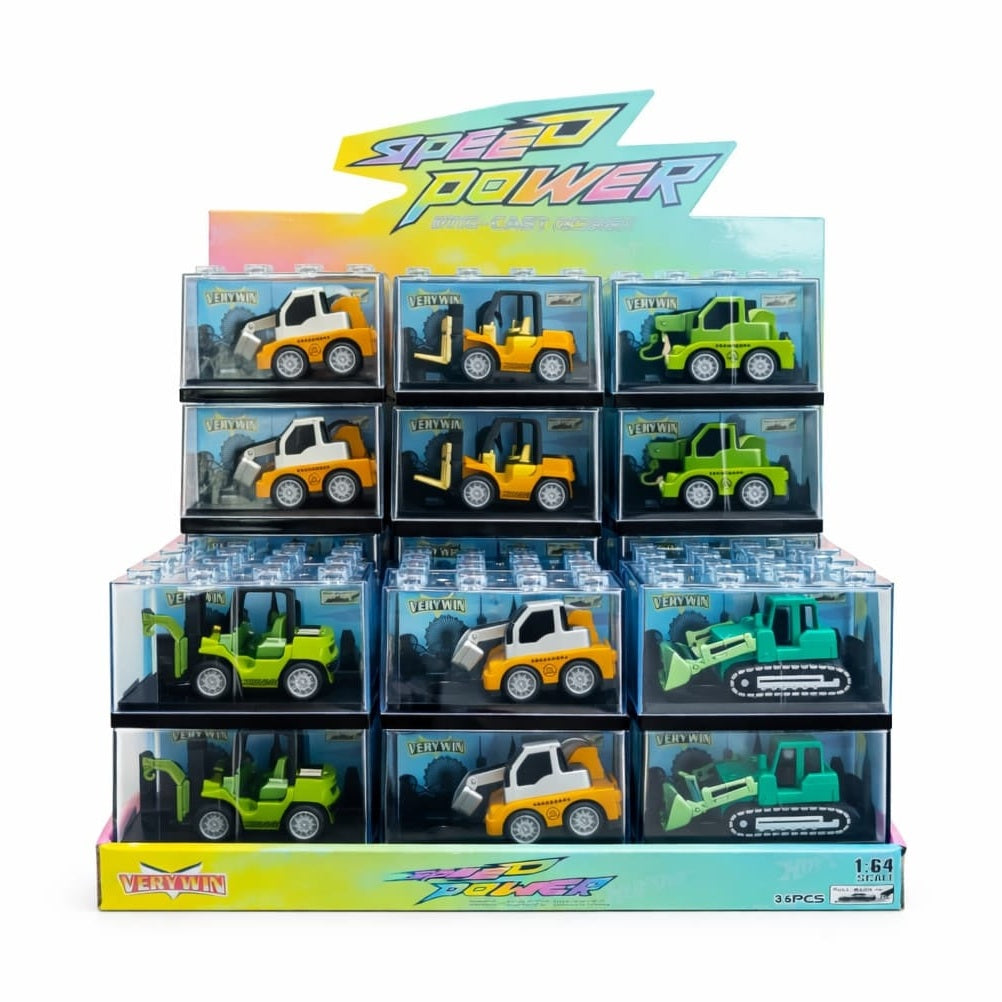 Set 36 Mașinuță metalică die-cast NewQida 1:64, material aliaj, diverse culori
