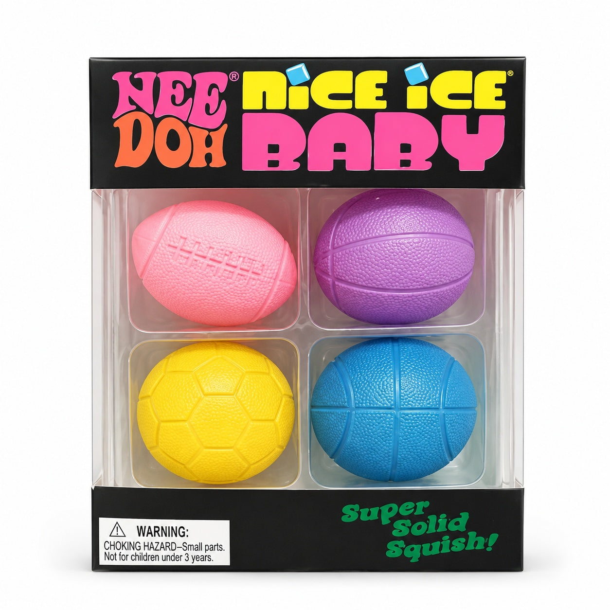 Set 4 mingiute squishy antistres, modele sport, culori mixte, super moi