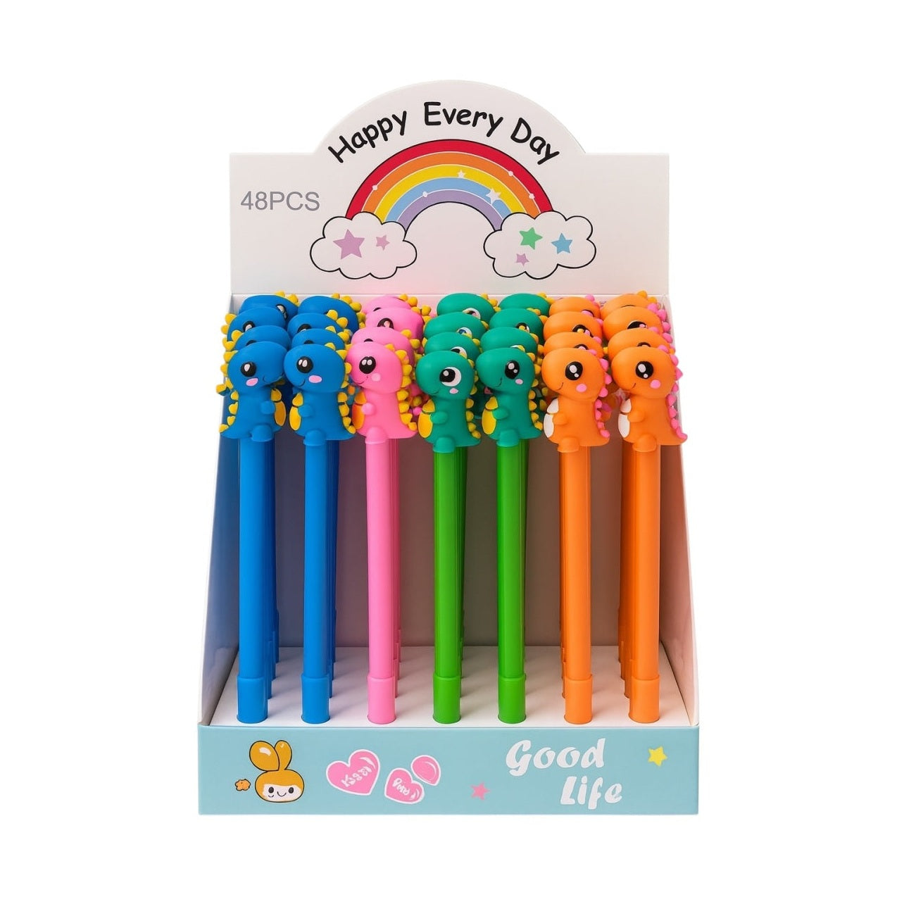 Set 48 Pixuri Dinozaur Happy Every Day , Pixuri Colorate pentru Copii