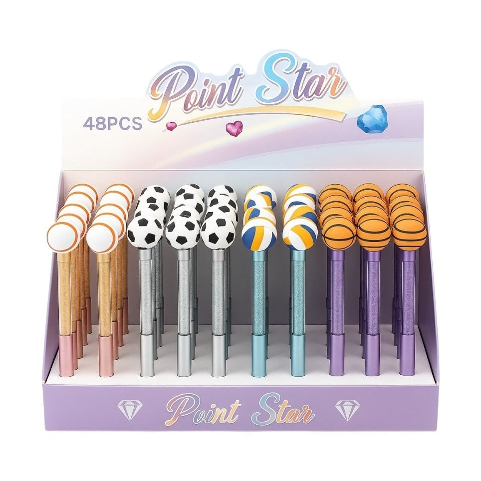 Set 48 Pixuri Sport Point Star , Fotbal, Baschet, Volei, Editie Tematica