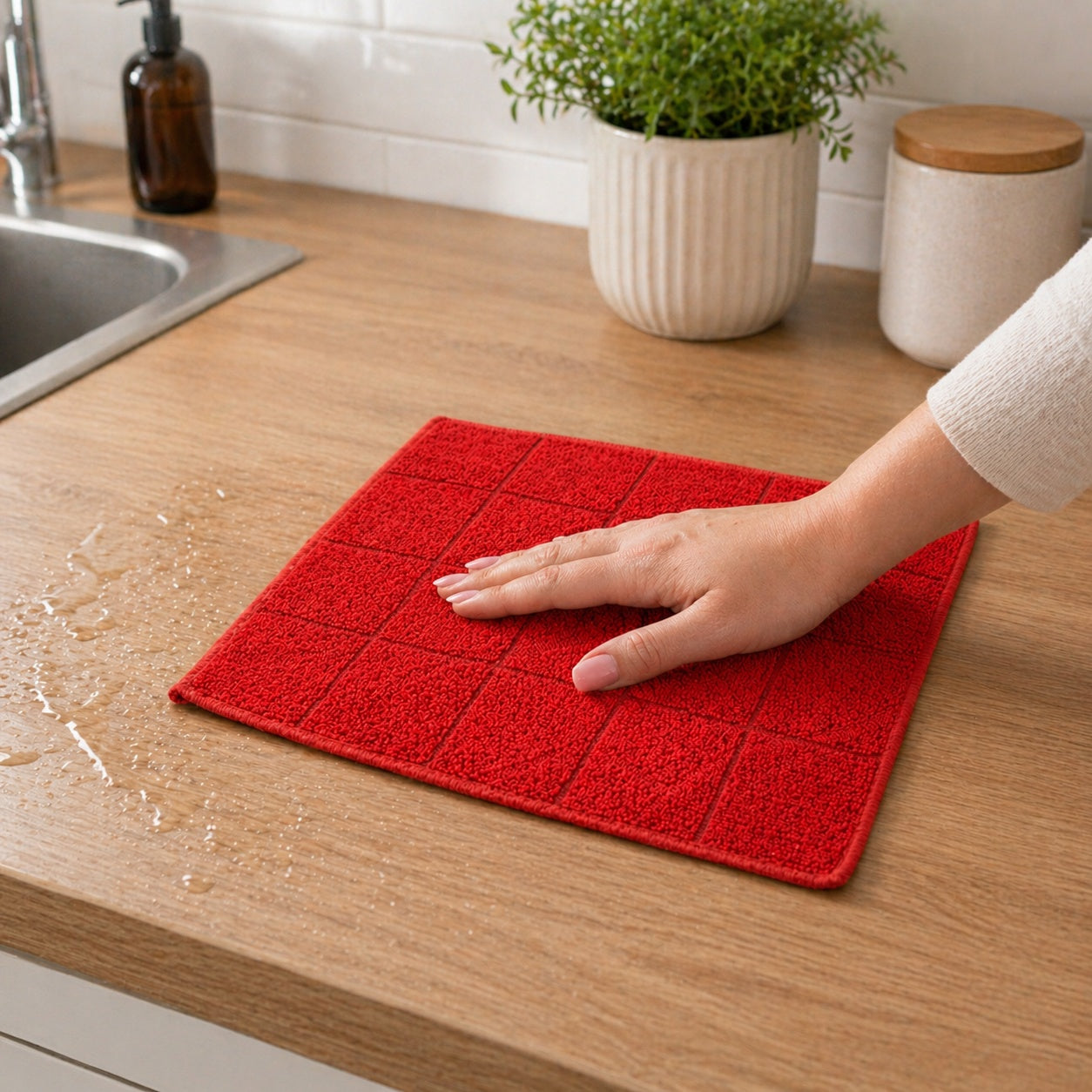 Set 5 prosoape bucătărie din microfibră 30x30 cm – super absorbante, uscare rapidă