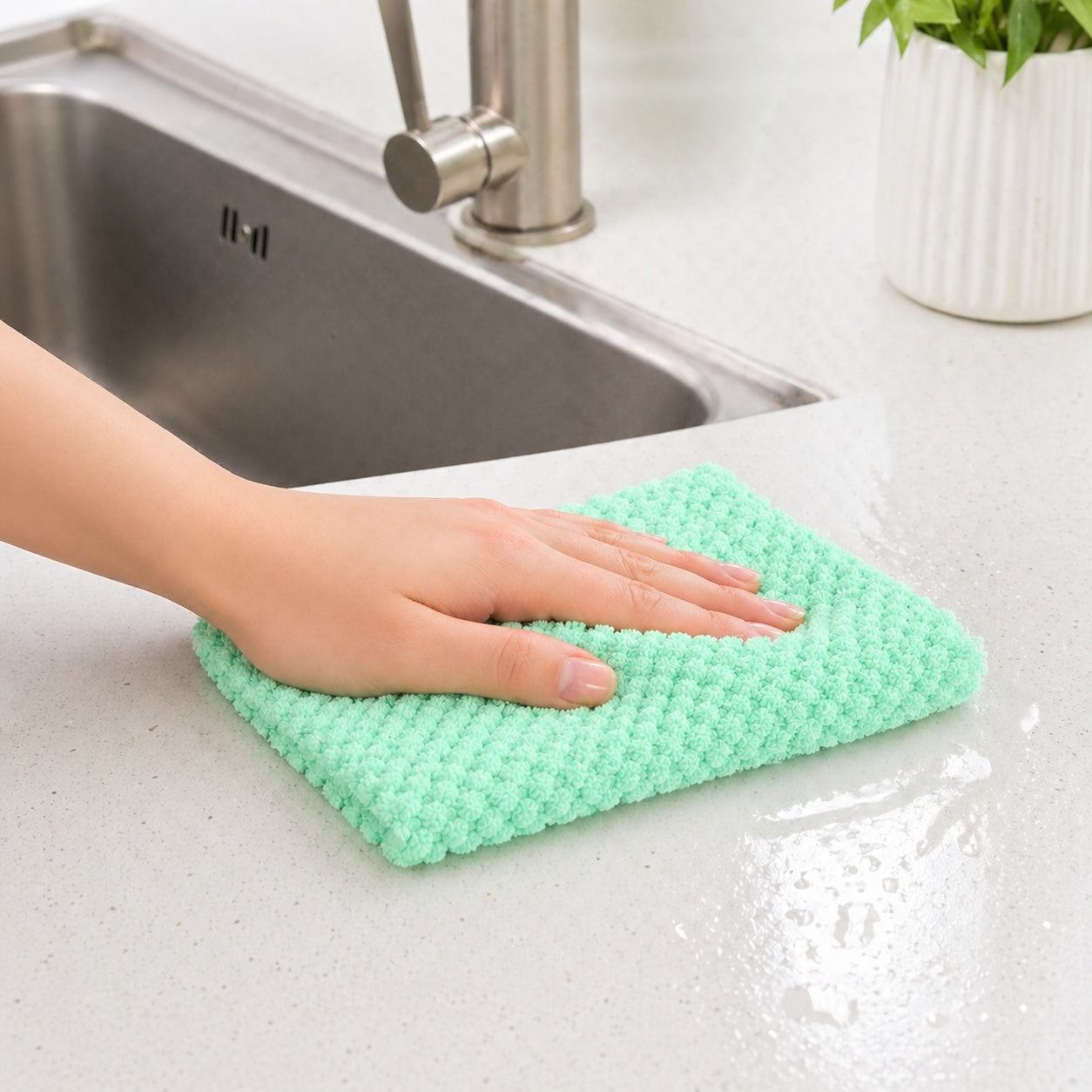 Set 5 prosoape bucătărie din microfibră 30x30 cm – ultra absorbante, uscare rapidă