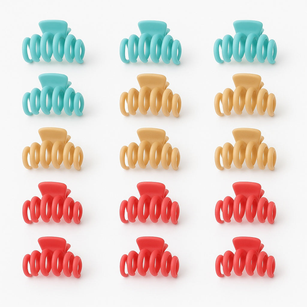 Set 50 clamite par spirala, multicolore , prindere puternica, accesorii coafura