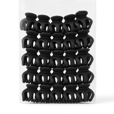 Set 50 Clamute Par Mini Matte Negre , Accesorii Rezistente pentru Coafuri