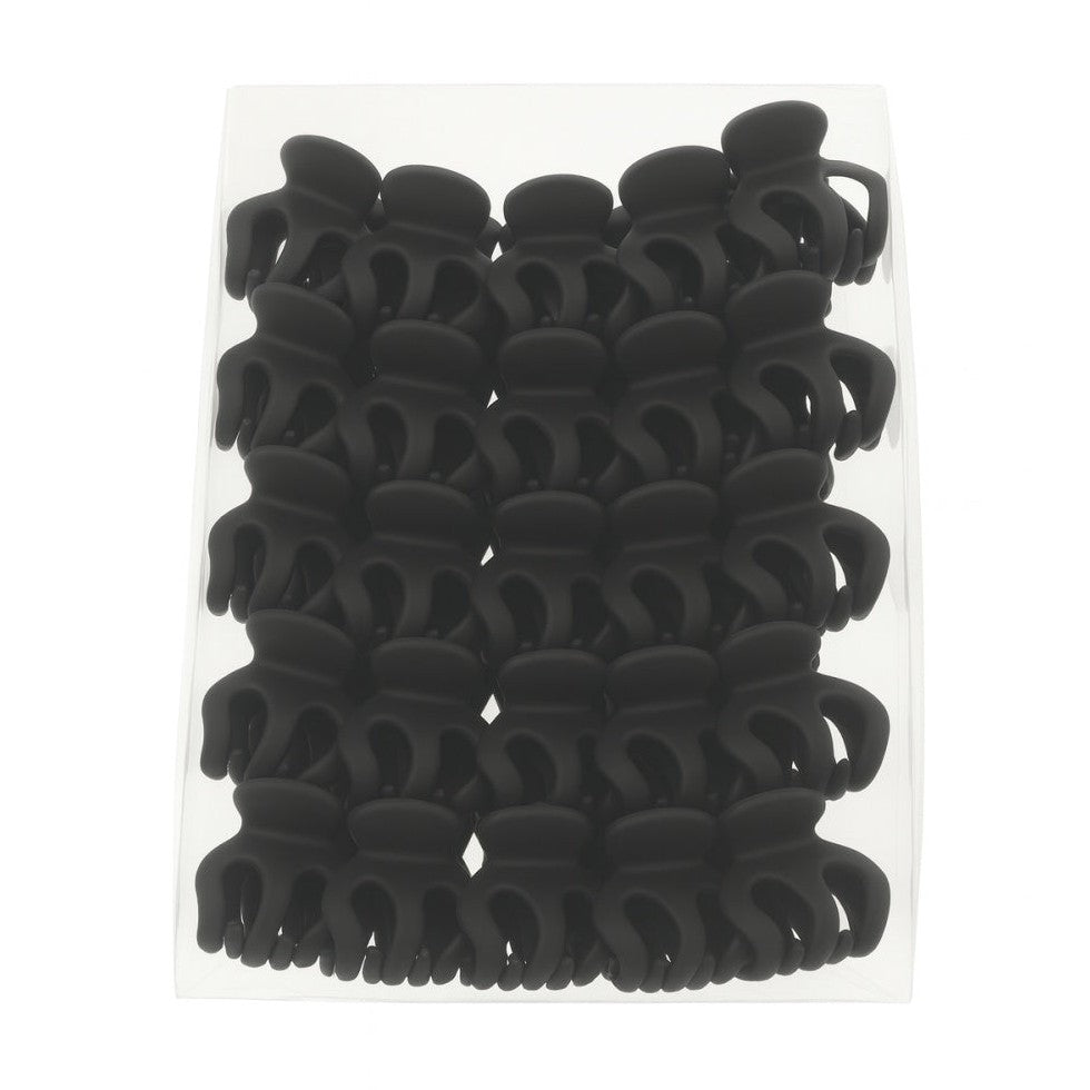 Set 50 Clamute Par Mini Matte Negre , Accesorii Rezistente pentru Coafuri