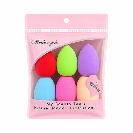 Set 6 Bureței pentru Machiaj Multicolor, tip lacrima – Ultra Moi și Reutilizabili