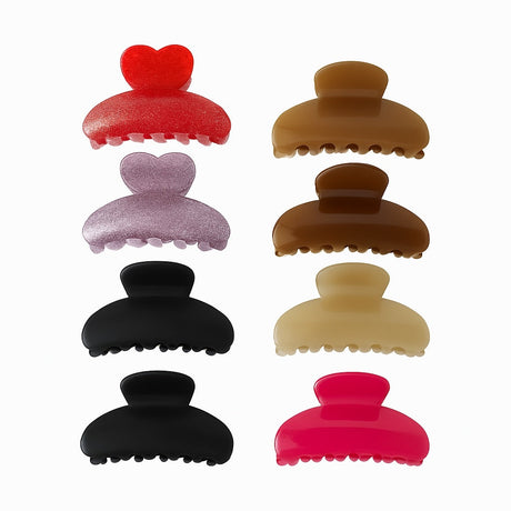 Set 6 Cleme Par 9cm Mix Glitter si Lucioase , Accesorii Puternice pentru Coafuri