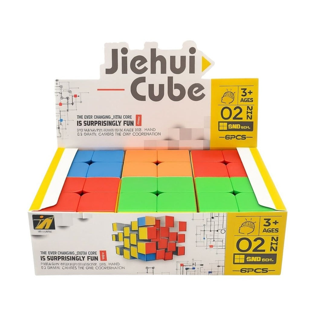 Set 6 Cuburi Puzzle 2x2 Colorate , Joc Logic pentru Copii si Adulti