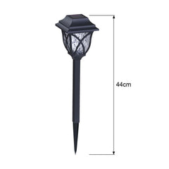 Set 6 Lampi Solare de Grădină LED, Plastic Negru, Lumină Caldă