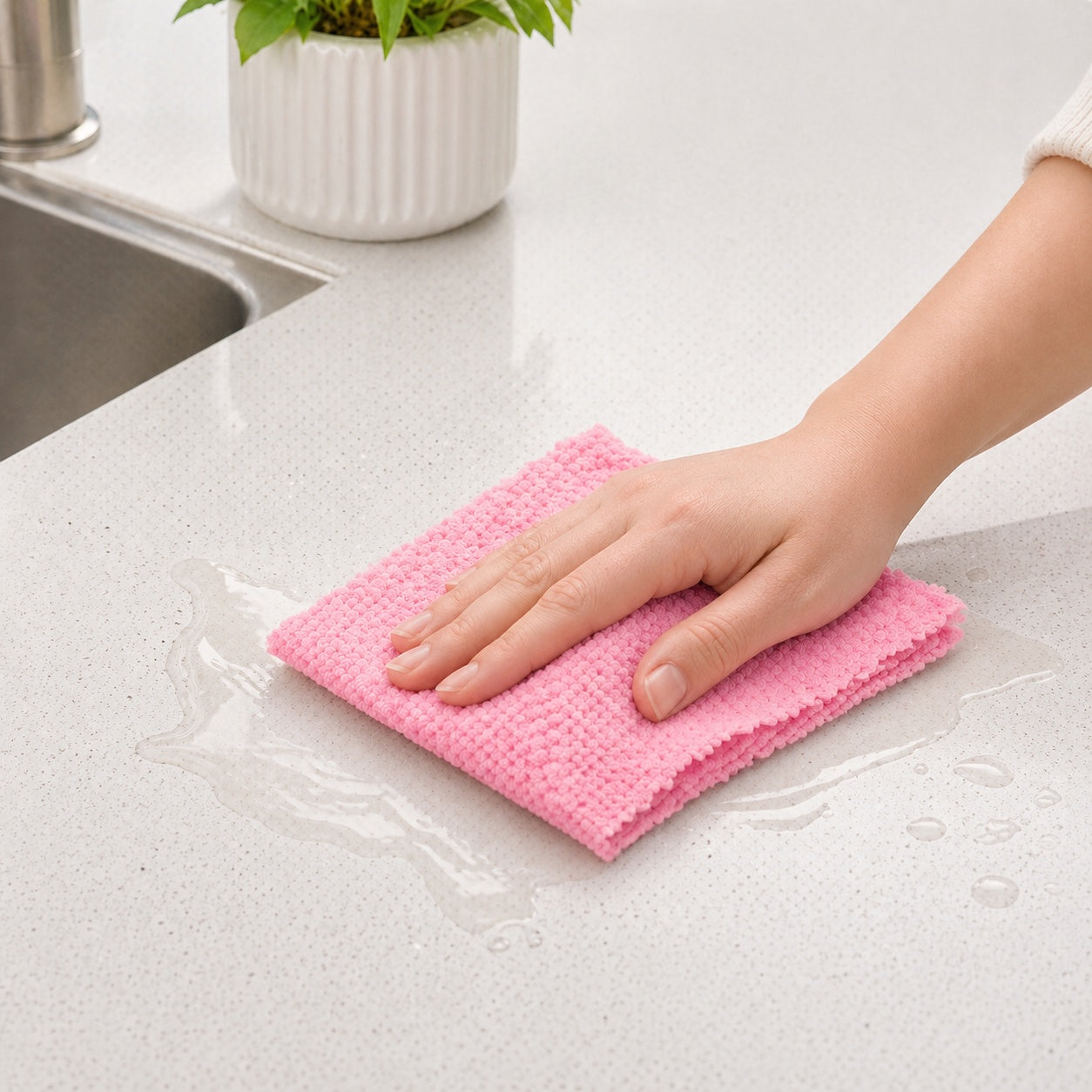 Set 6 prosoape bucătărie din microfibră 29x29cm – ultra absorbante, culori mixte aleatorii